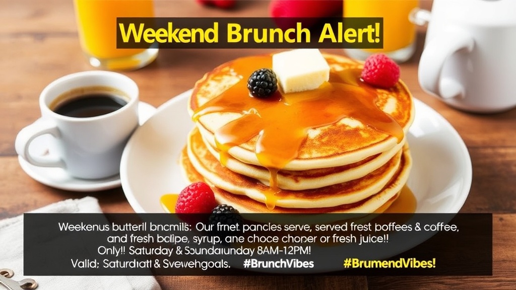 Weekend Brunch Special Google Post example