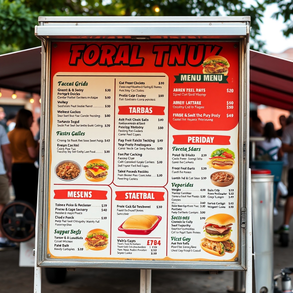 Popup/Event Menu for Food Trucks and Festivals