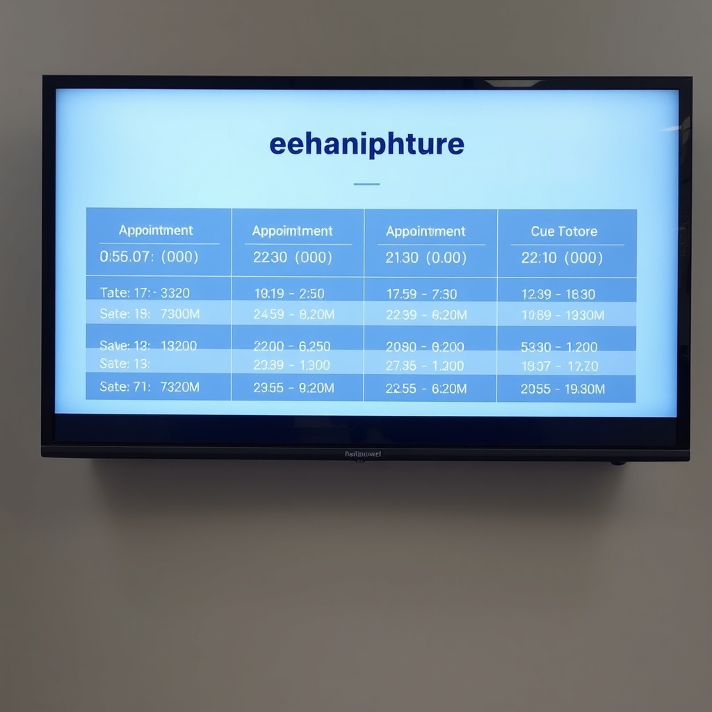 Clinic Appointment Management TV - Display Appointments & Wait Times