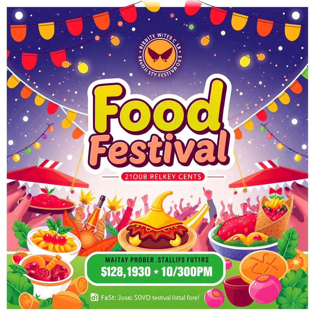 Food Festival Poster Generator - Create Buzz for Events