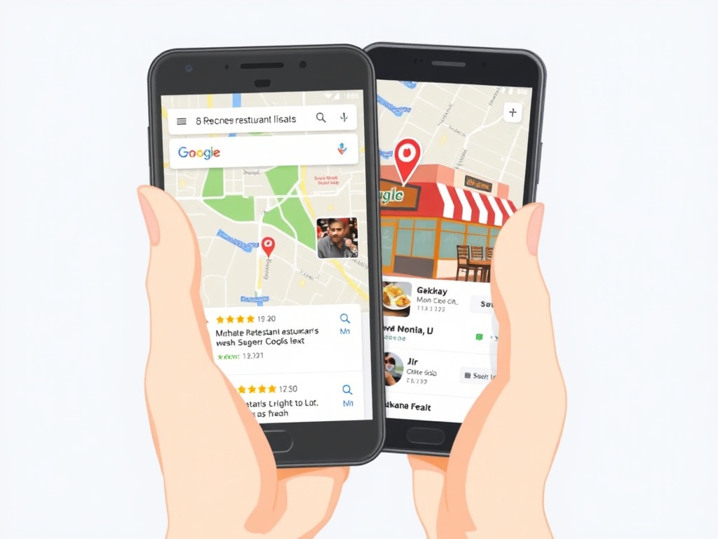 Google Maps search results