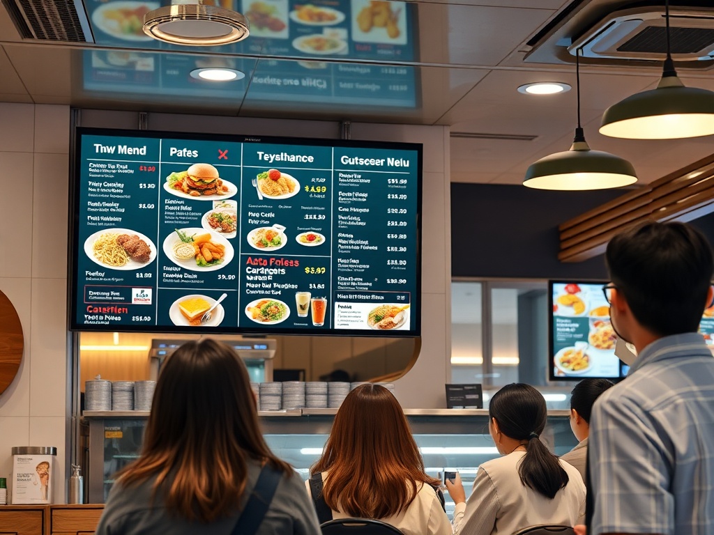 Digital menu boards and in-store signage