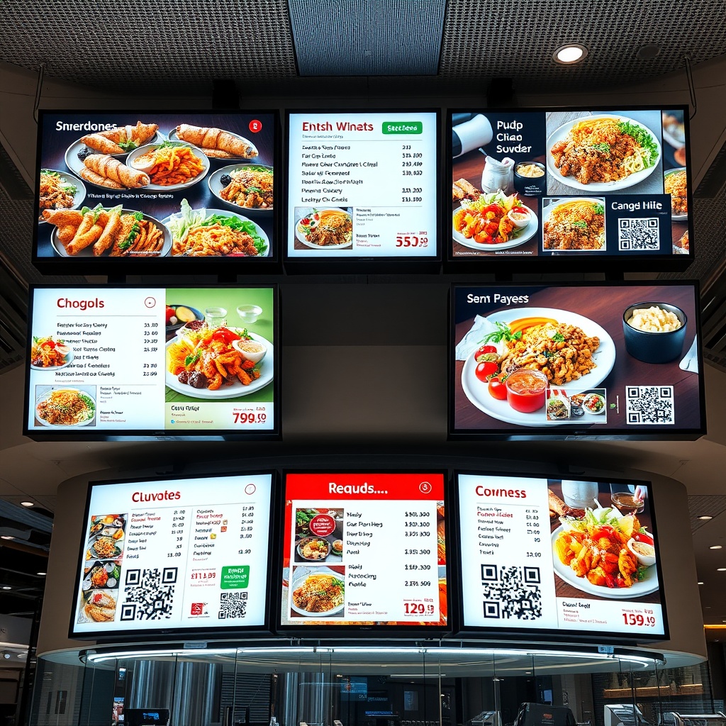 Restaurant Digital Menu Board TV - Android TV Menu Display System