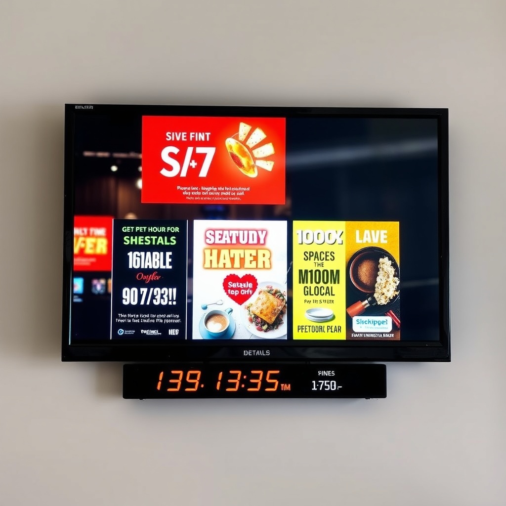 Restaurant Promo TV Display - Digital Promotions & Offers on TV Screens