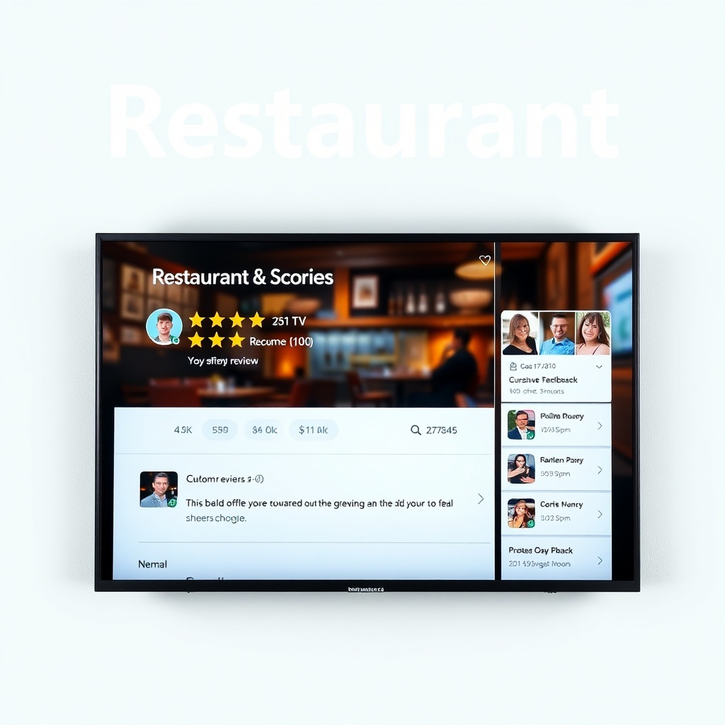 Restaurant TV Review Display - Showcase Google Reviews on TV Screens