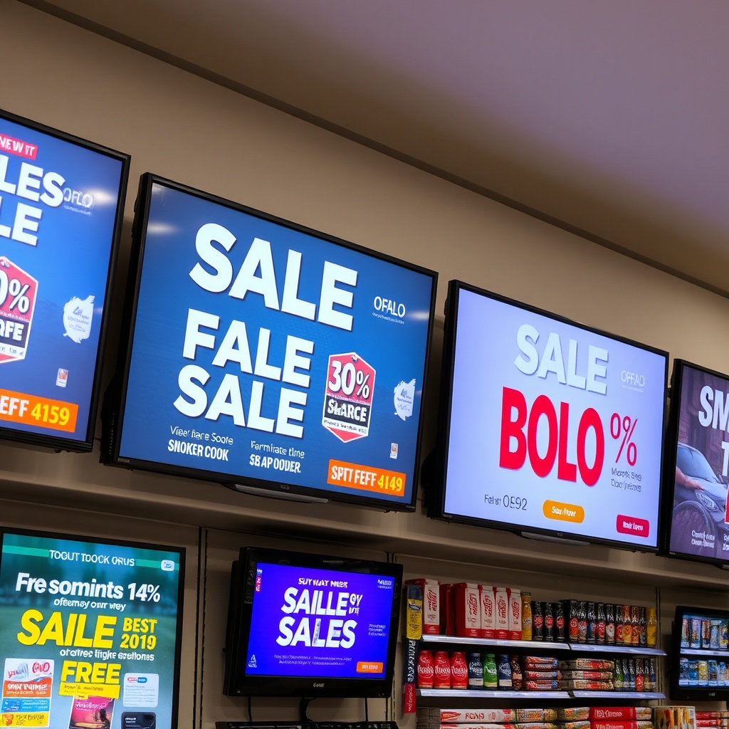 Retail Promotional TV Display - Digital Promotions & Sales on TV Screens