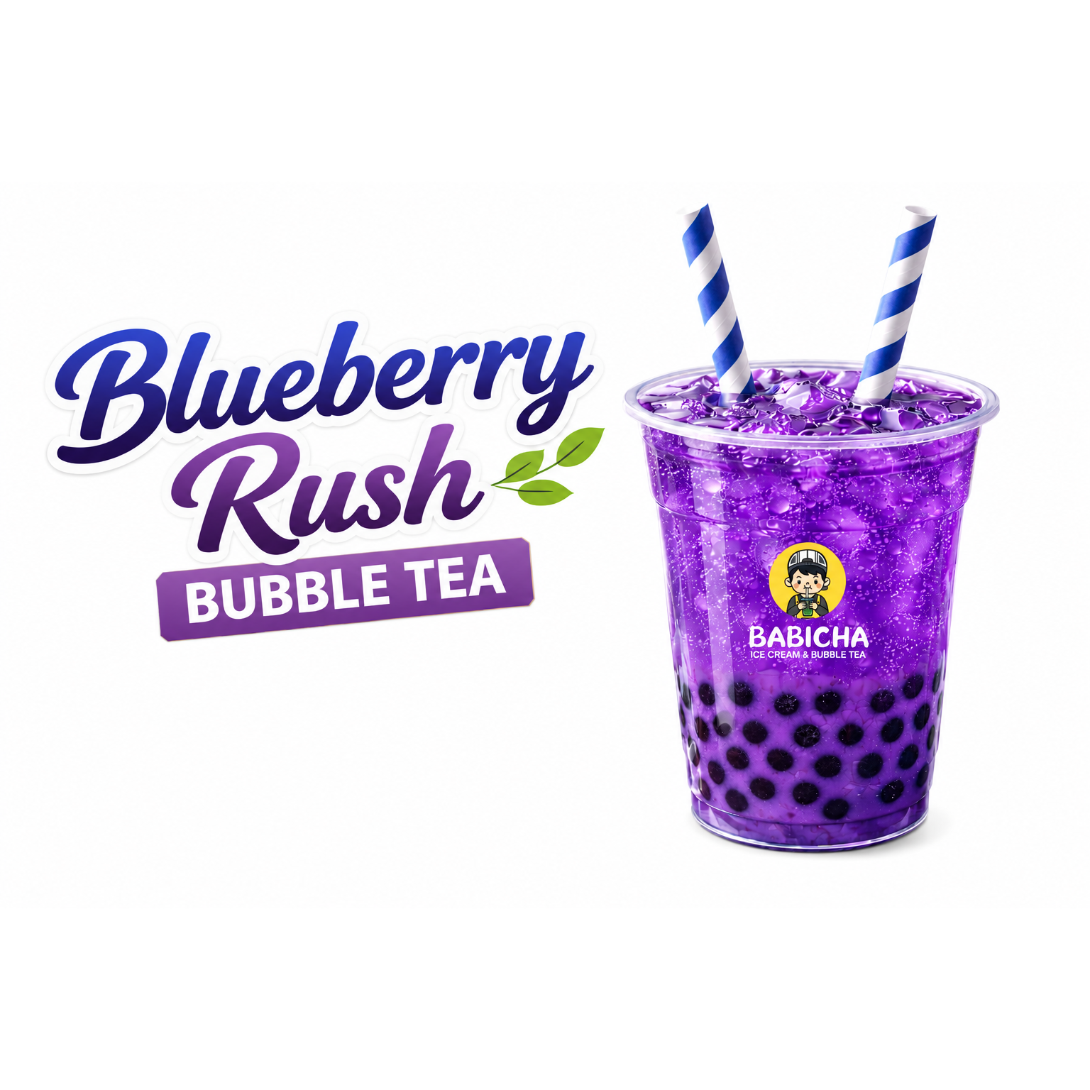 BLUE BERRY RUSH at BABICHA (ICE CREAM & BUBBLE TEA)