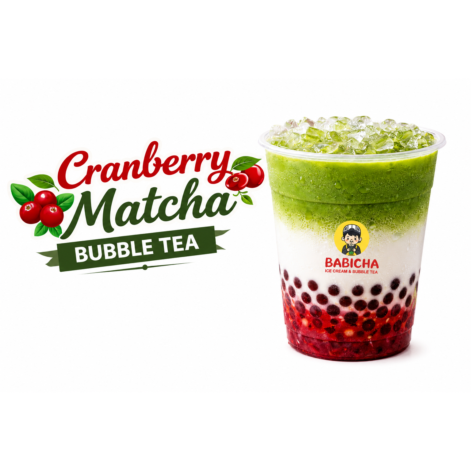CRANBERRY MATCHA at BABICHA (ICE CREAM & BUBBLE TEA)
