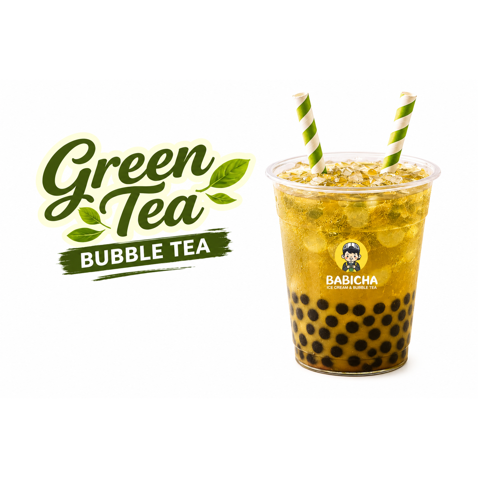 GREEN TEA BOBA at BABICHA (ICE CREAM & BUBBLE TEA)