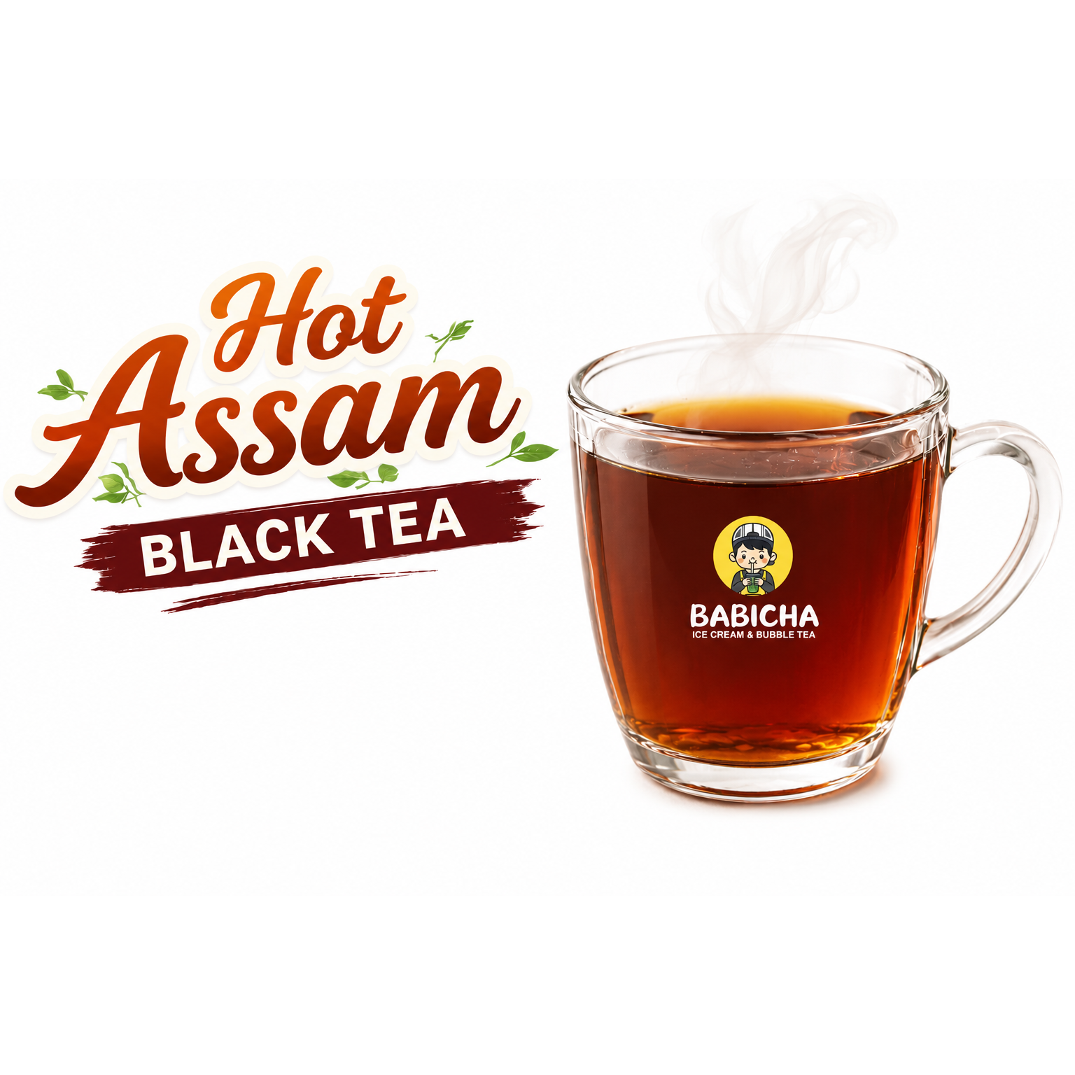 HOT ASSAM BLACK TEA at BABICHA (ICE CREAM & BUBBLE TEA)