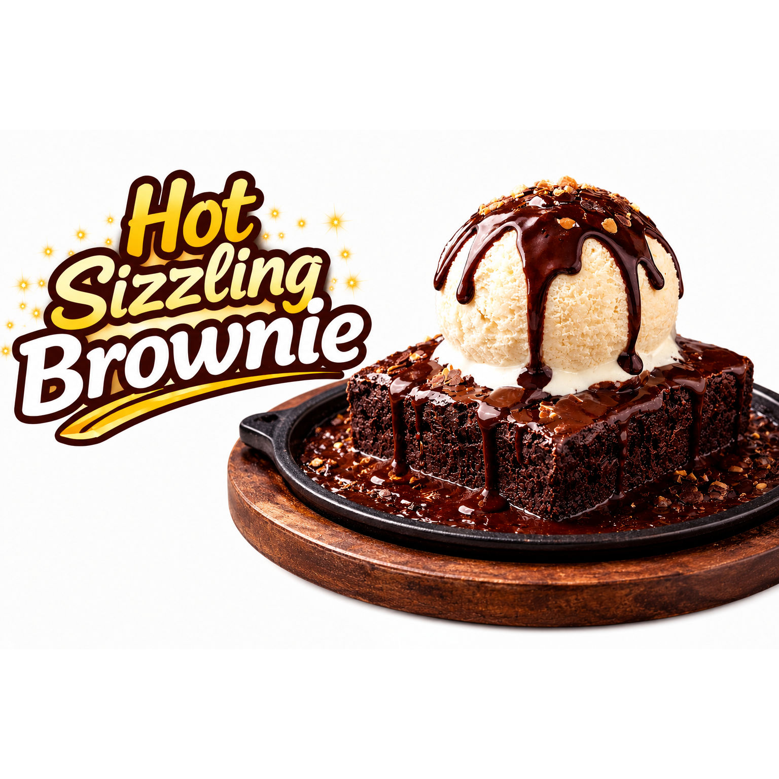Hot Sizzling Brownie at BABICHA (ICE CREAM & BUBBLE TEA)