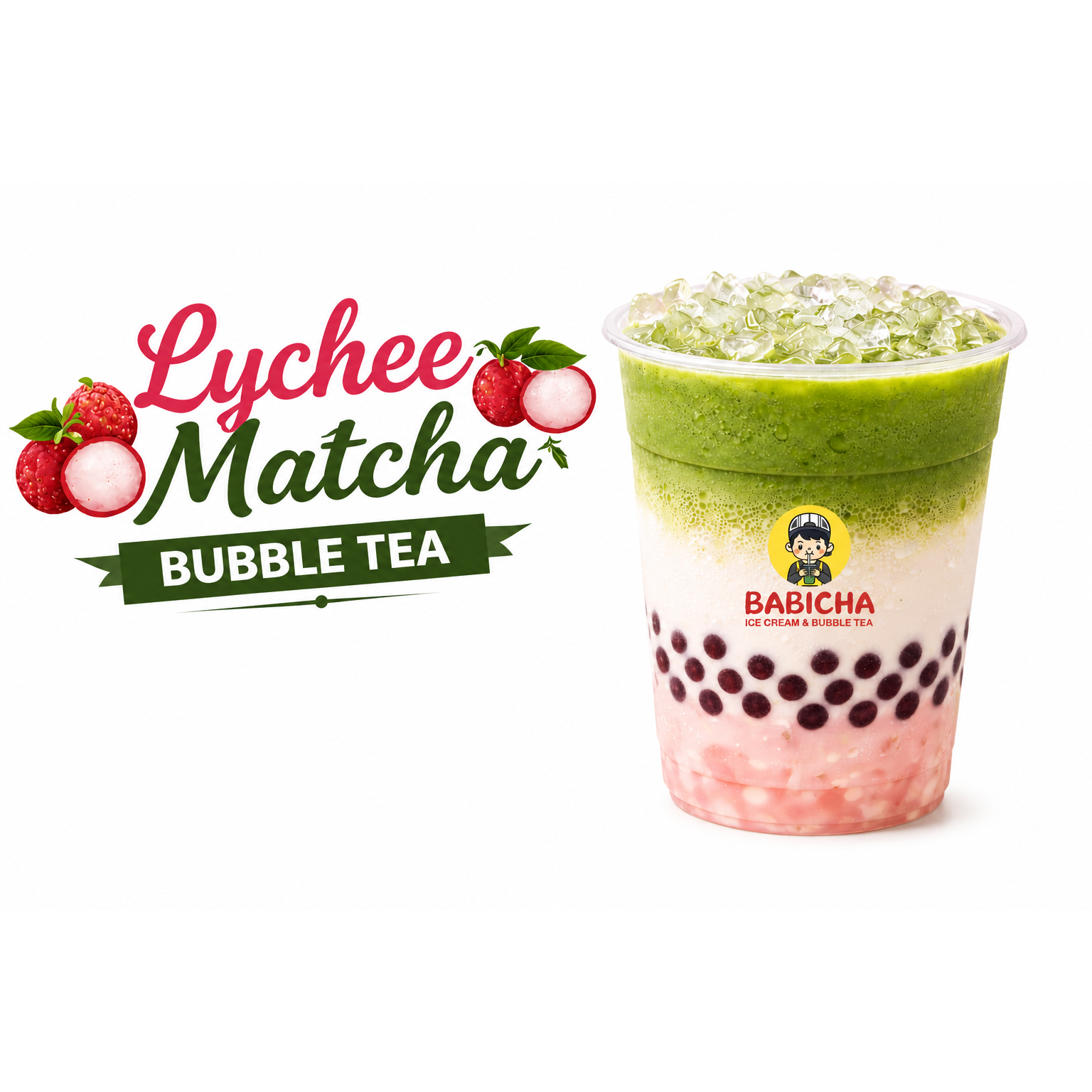 LYCHEE MATCHA at BABICHA (ICE CREAM & BUBBLE TEA)