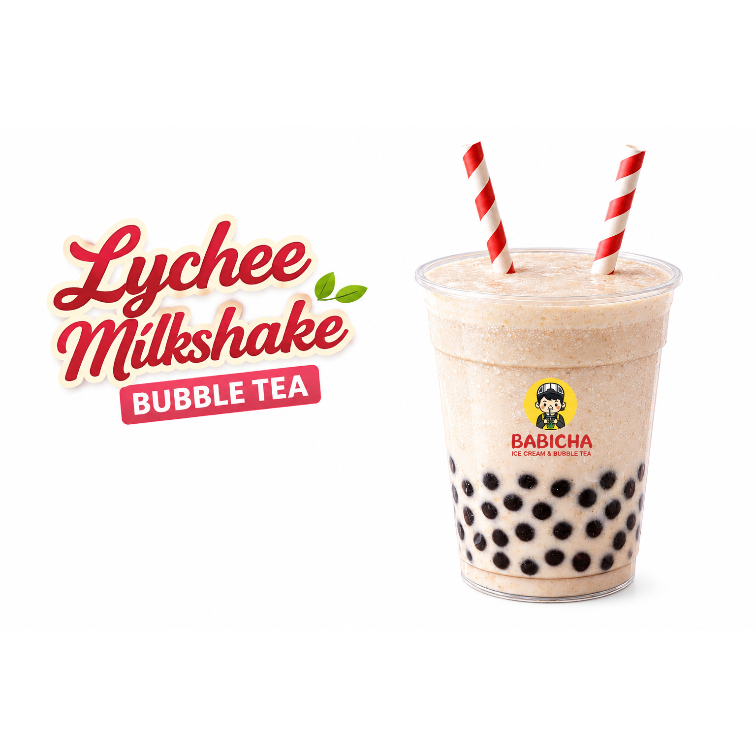 LYCHEE MILK SHAKE at BABICHA (ICE CREAM & BUBBLE TEA)