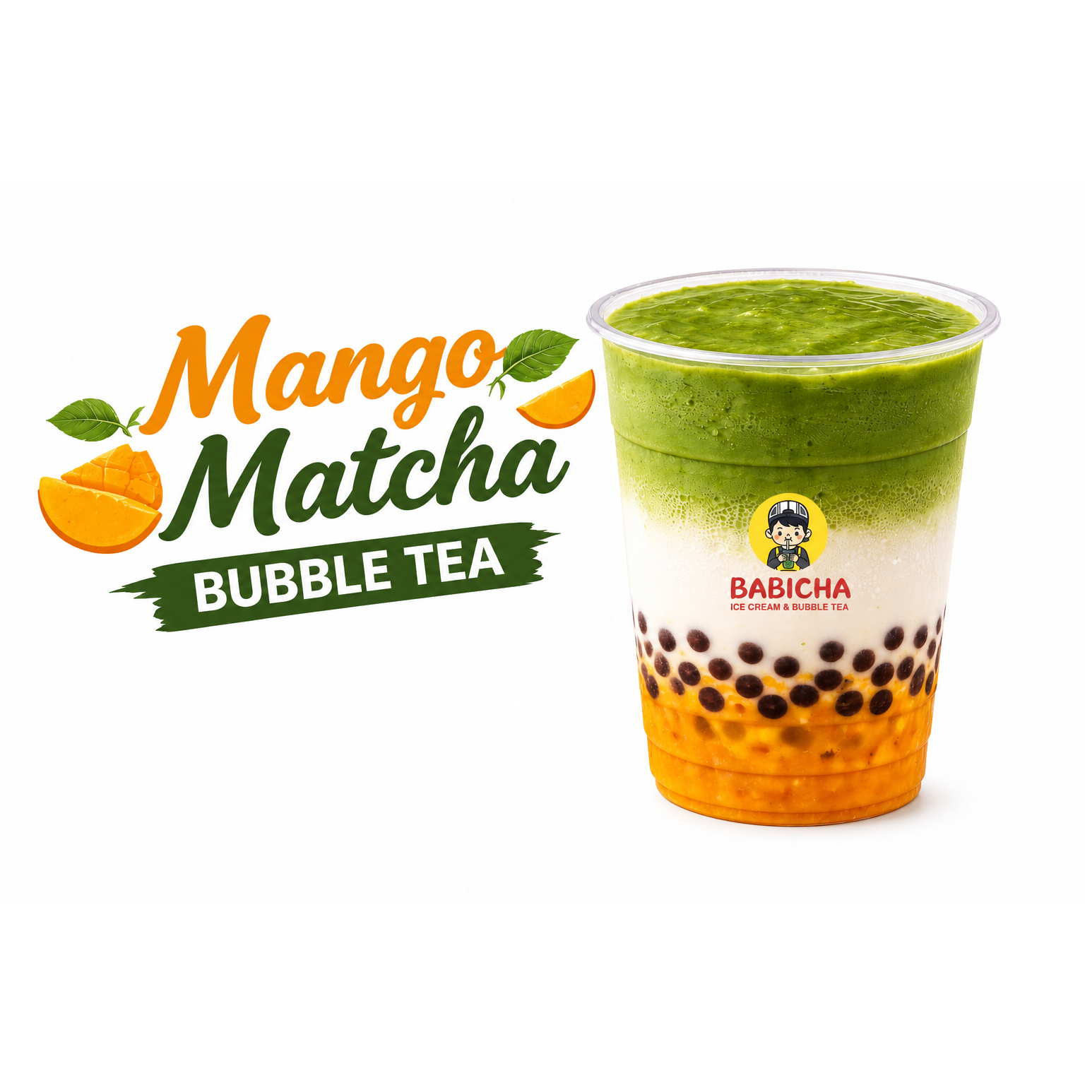 MANGO MATCHA at BABICHA (ICE CREAM & BUBBLE TEA)