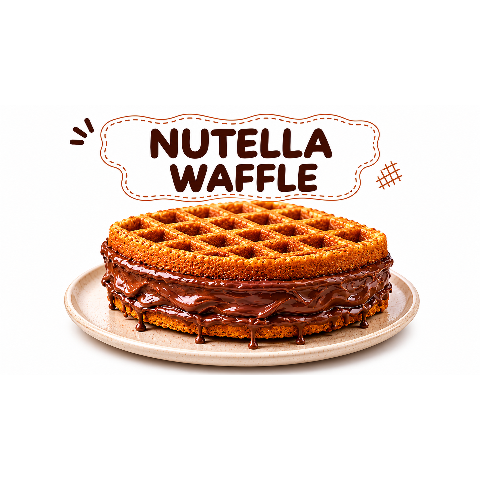 Nutella Waffle at BABICHA (ICE CREAM & BUBBLE TEA)