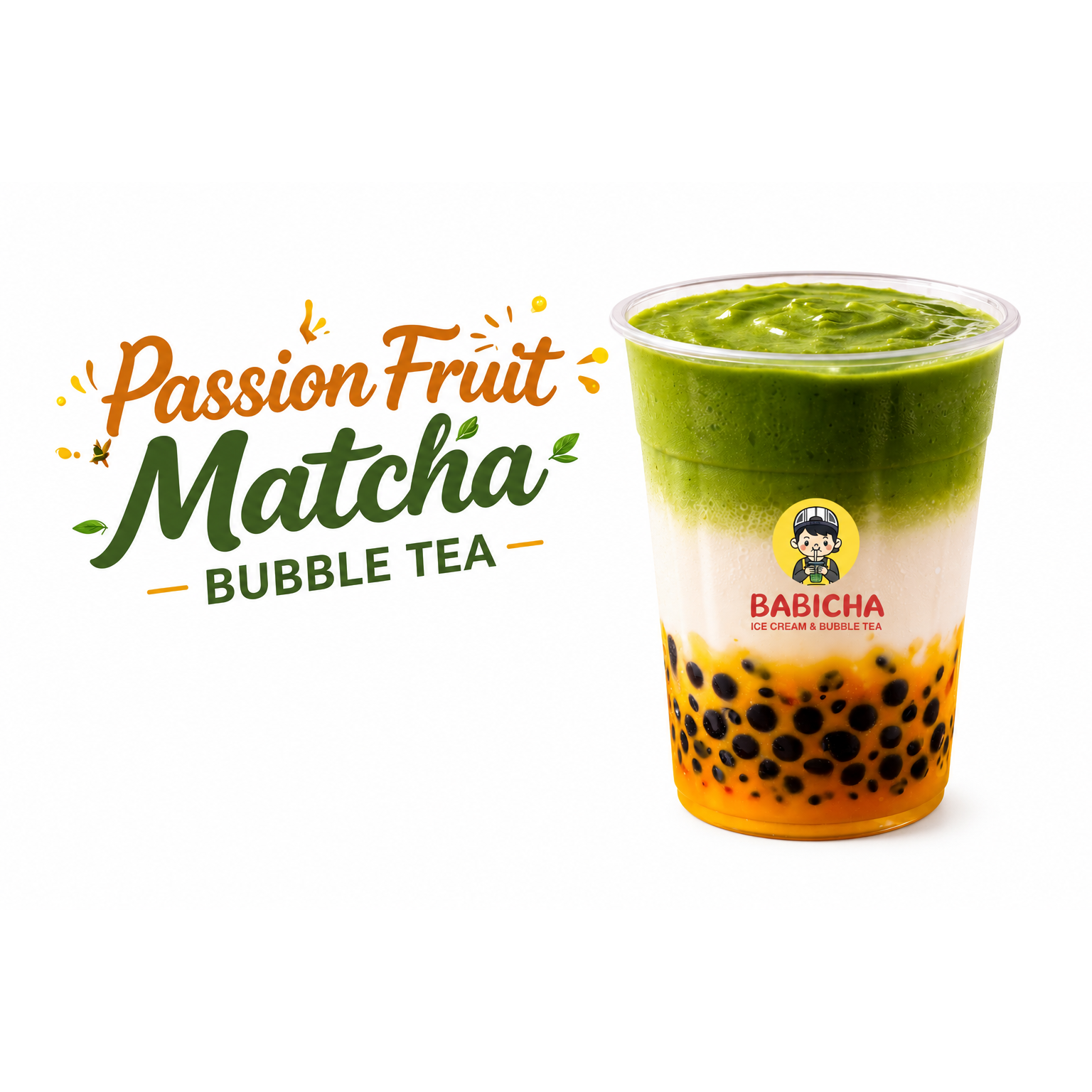 PASSION FRUIT MATCHA at BABICHA (ICE CREAM & BUBBLE TEA)