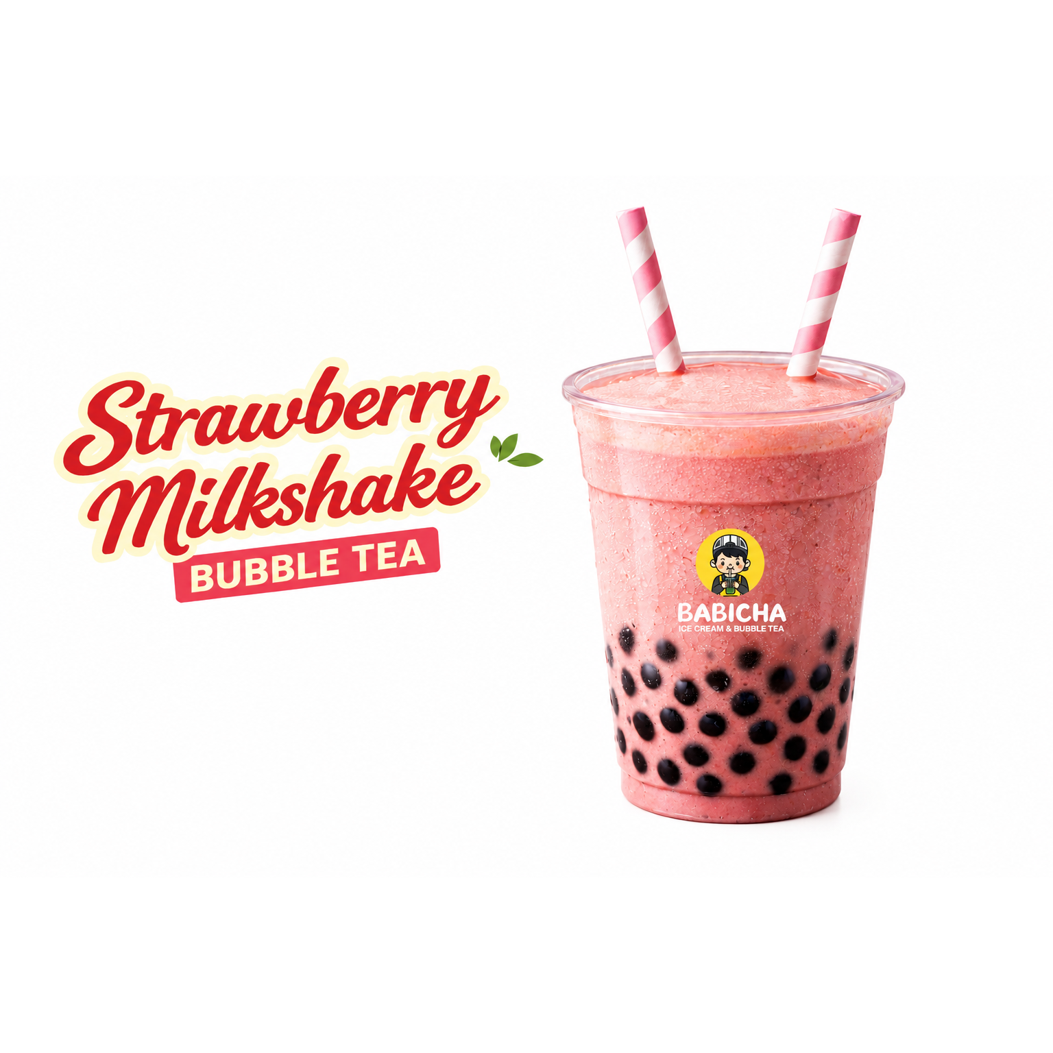 STRAWBERRY MILK SHAKE at BABICHA (ICE CREAM & BUBBLE TEA)
