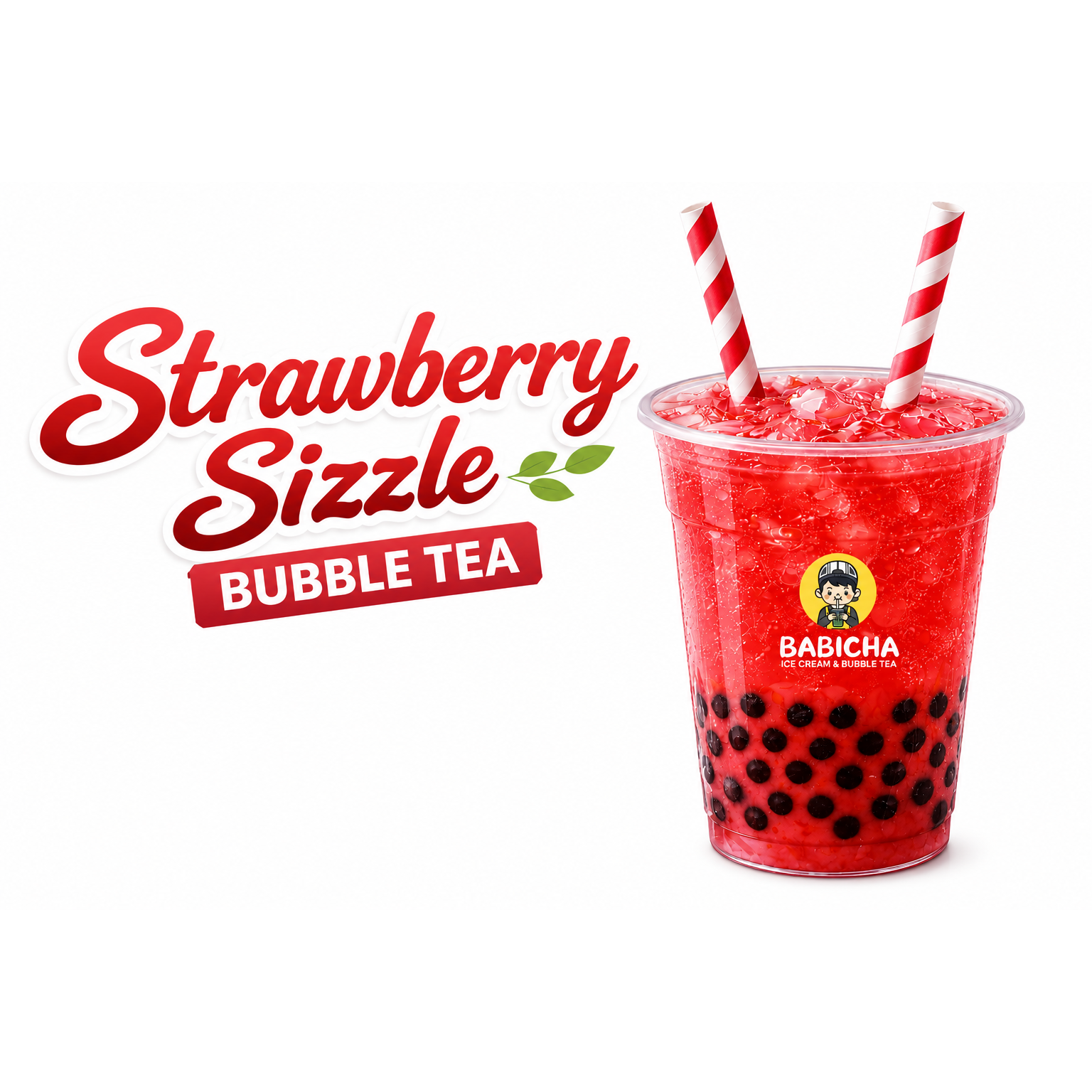 STRAWBERRY SIZZLE at BABICHA (ICE CREAM & BUBBLE TEA)