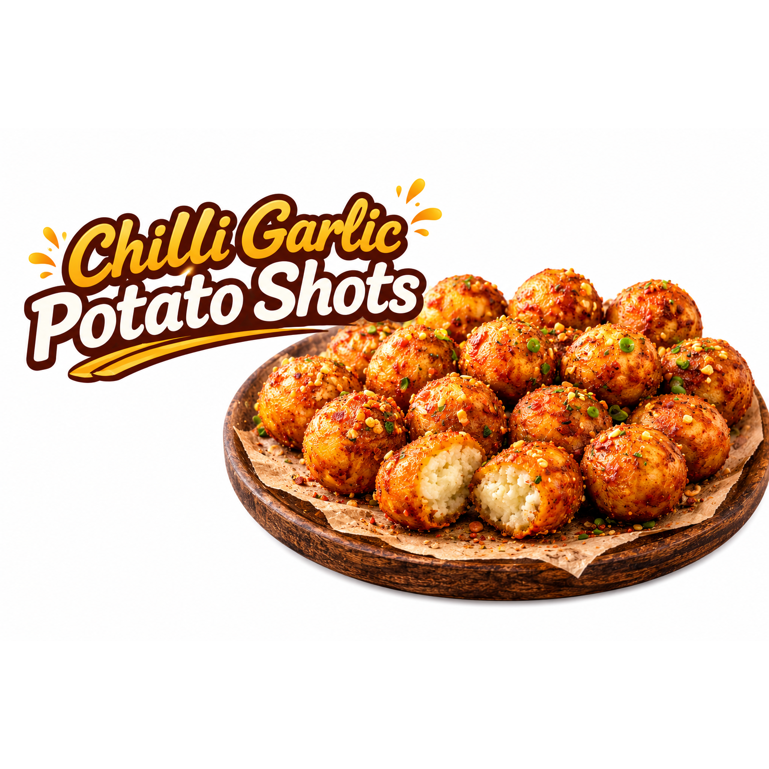 Chilli Garlic Potato Shots (12 Pcs) at BABICHA (ICE CREAM & BUBBLE TEA)