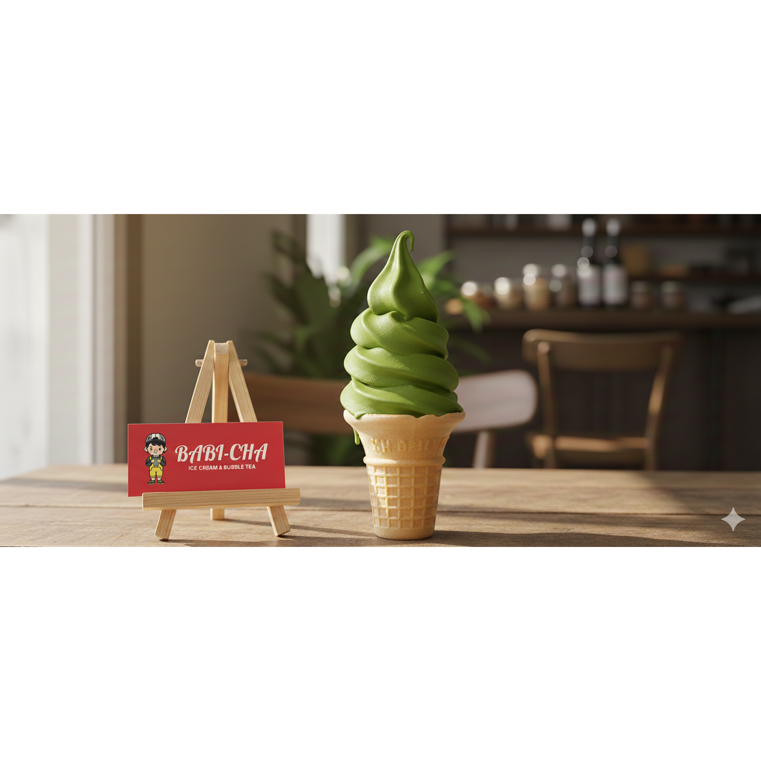 MATCHA SWIRL at BABICHA (ICE CREAM & BUBBLE TEA)