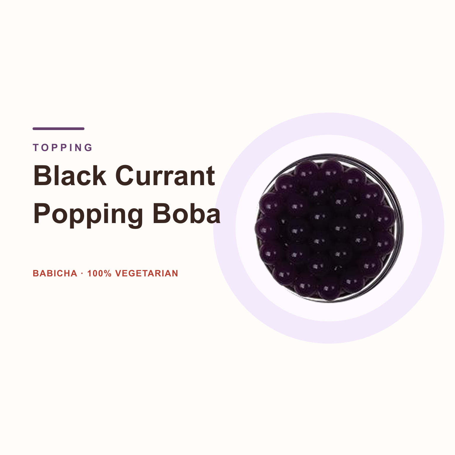 Black Currant Popping Boba at BABICHA (ICE CREAM & BUBBLE TEA)