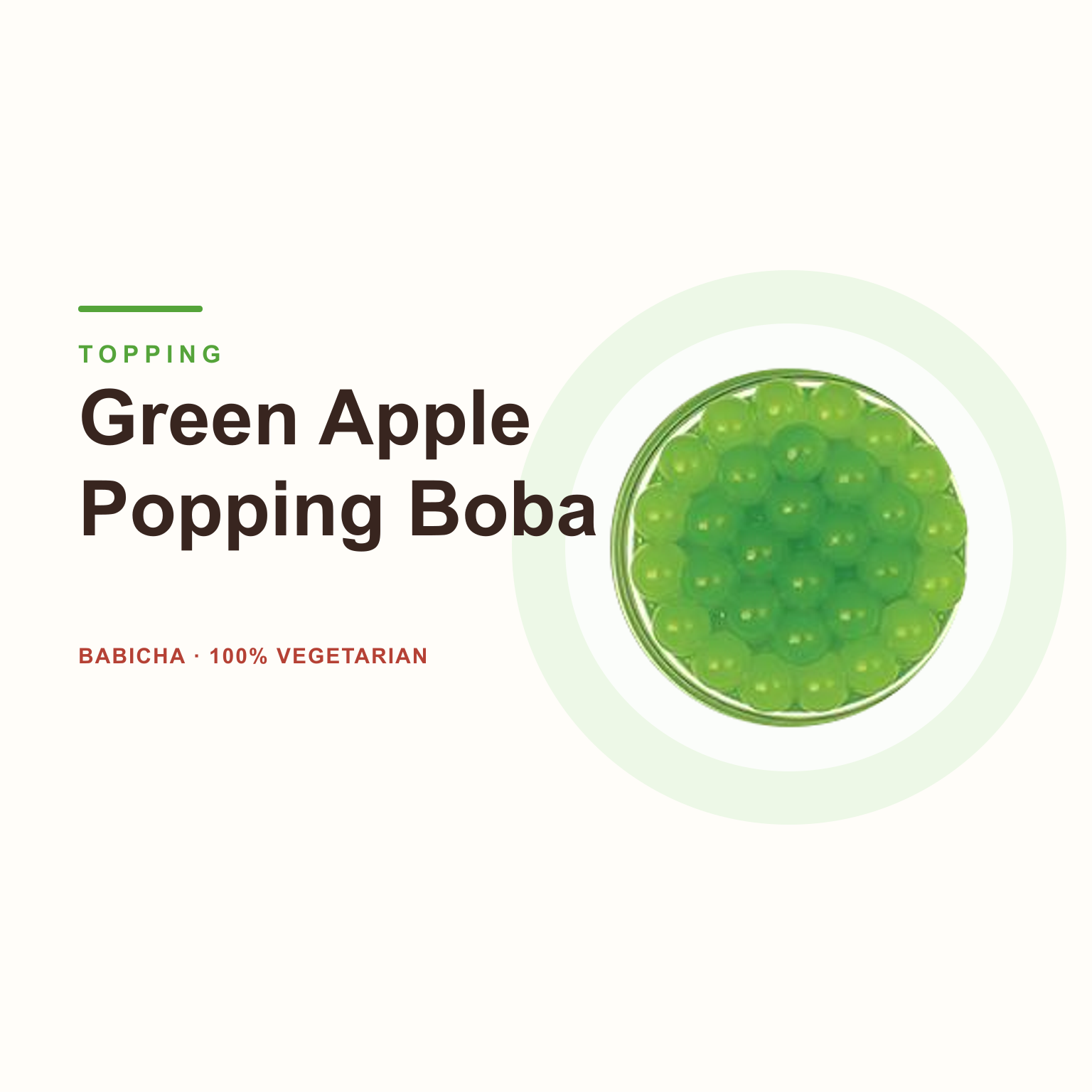 Green Apple Popping Boba at BABICHA (ICE CREAM & BUBBLE TEA)