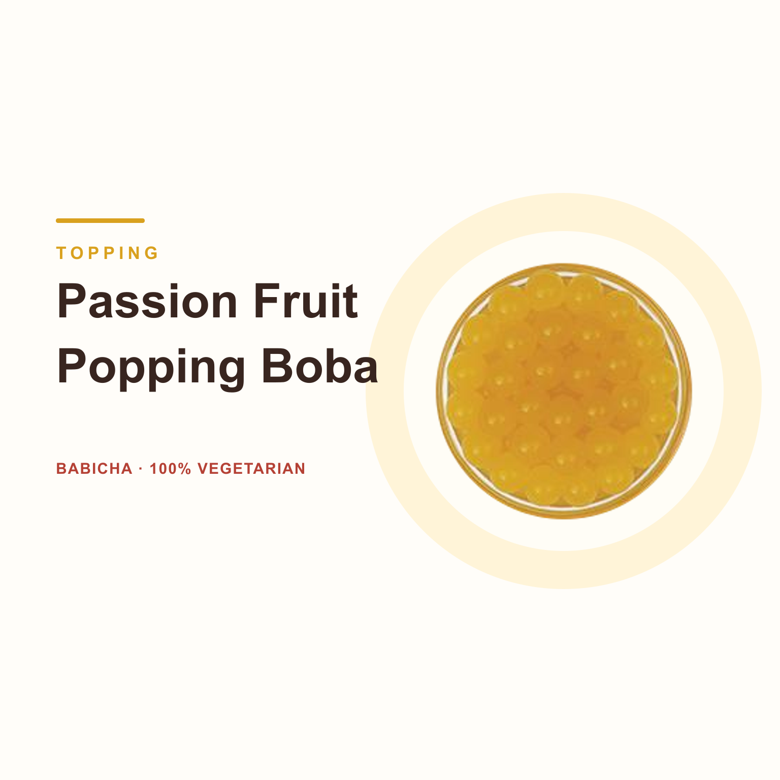 Passion Fruit Popping Boba at BABICHA (ICE CREAM & BUBBLE TEA)